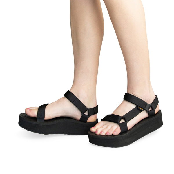 White shops teva platform sandals