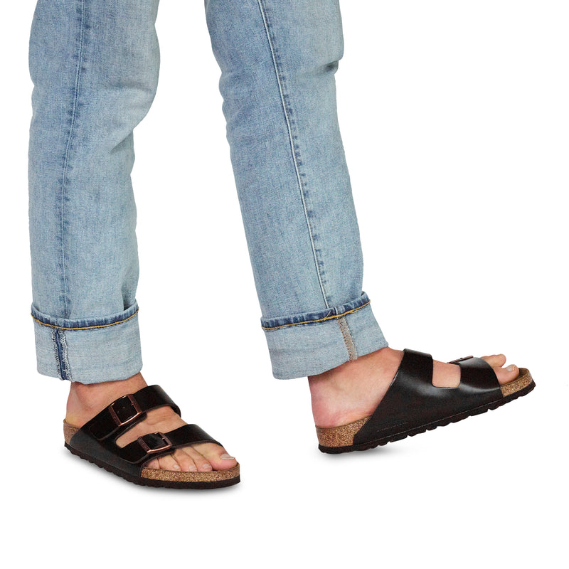 Birkenstock Women's 'Arizona Bs' Slides - Brown - Flat Sandals
