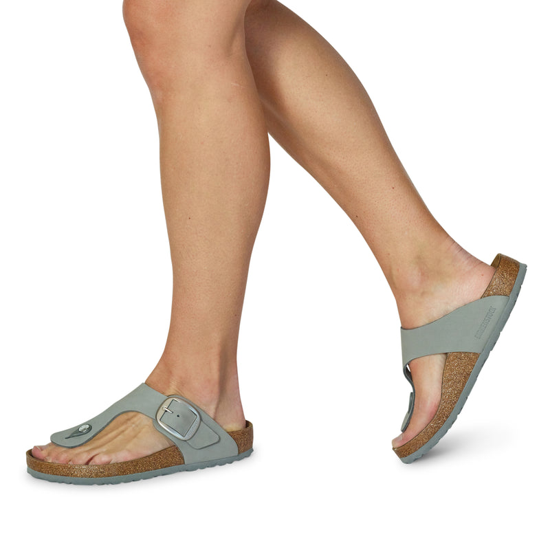 Women's Birkenstock Big Buckle Gizeh Sandals, Nubuck